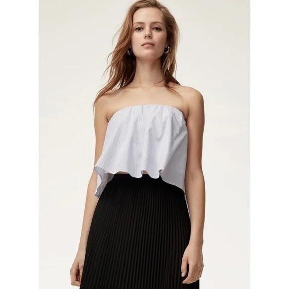 Yellow Aritzia Flowy Crop Top - Picture 7 of 7